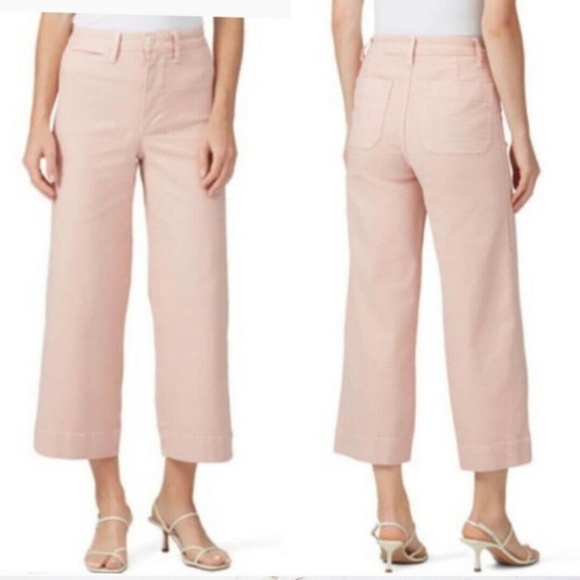 Madewell Emmett Wide-Leg Crop Pant Pink High Rise Pink SIZE 29 - Picture 1 of 3